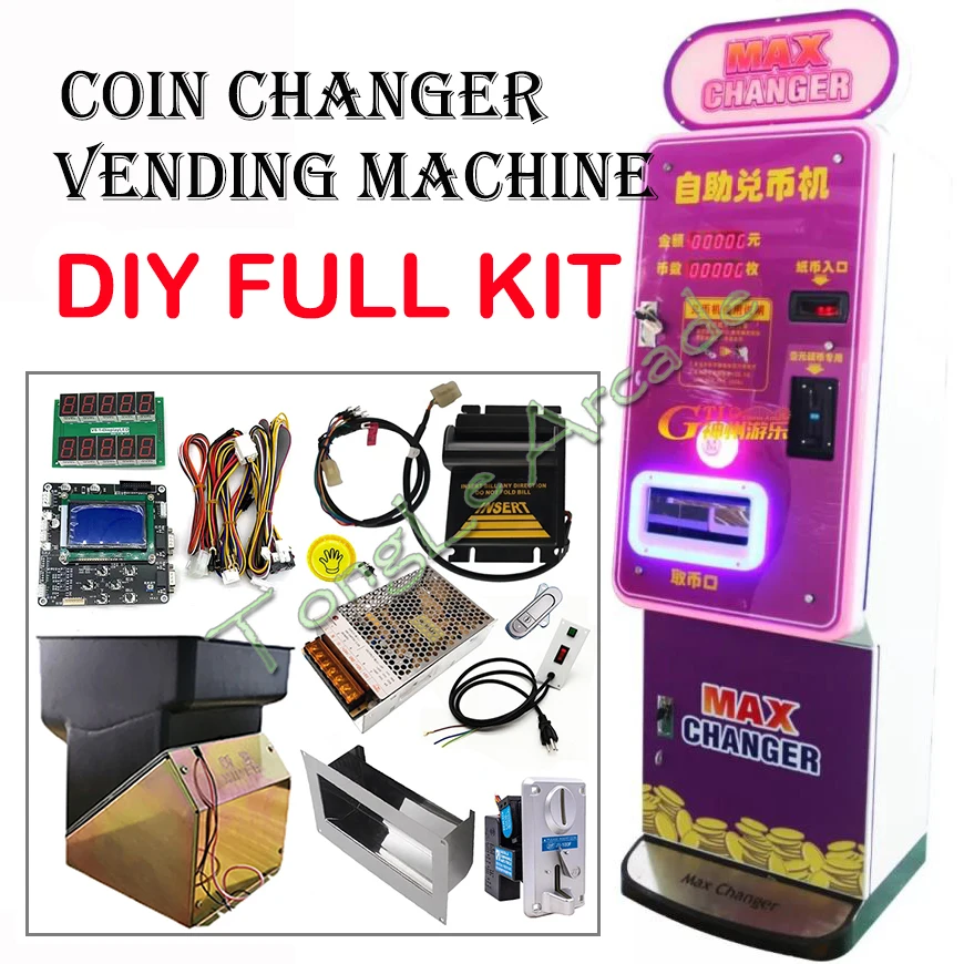 Skee Ball Arcade - ชุดแปลงเหรียญ DIY พร้อมตัวรับธนบัตรเป็นโทเคน พร้อมจอ LCD บอร์ดควบคุม