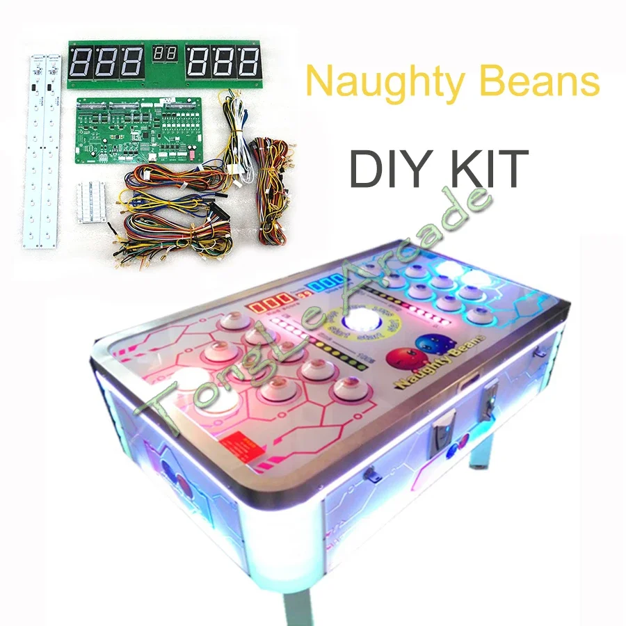 Skee Ball Arcade - ชุด DIY Naughty Beans, เครื่องเล่นเกมตีค้อนแบบหยอดเหรียญ, บอร์ดเครื่องอาร์เคดพร้อมสายไฟ,
