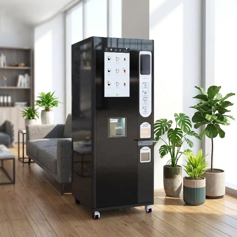 Vending Machine Qr Code - ตู้จำหน่ายกาแฟบดสดแบบตู้สำหรับใช้ในเชิงพาณิชย์ รองรับวิธีการชำระเงินหลากหลายรูปแบบ รวมถึงการชำระด้วย QR code และสกุลเงินดิจิทัล
