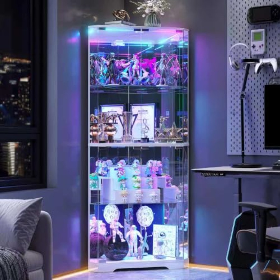 ตู้โชว์มุมสูง 64.7 นิ้ว พร้อมป - Glass Cabinet Display บทวิจารณ์และราคา