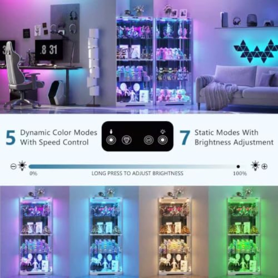 ตู้โชว์มุมสูง 64.7 นิ้ว พร้อมป - Glass Cabinet Display บทวิจารณ์และราคา