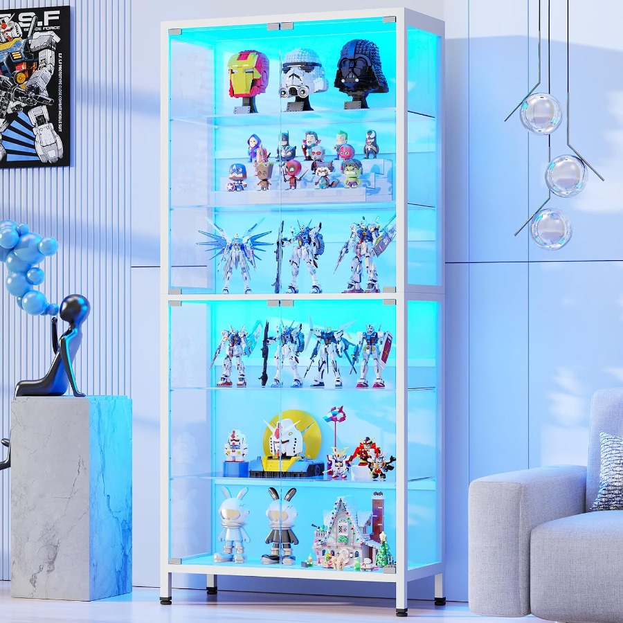ตู้โชว์ 6 ชั้น ขนาด 71.2 นิ้ว  - Glass Cabinet Display บทวิจารณ์และราคา