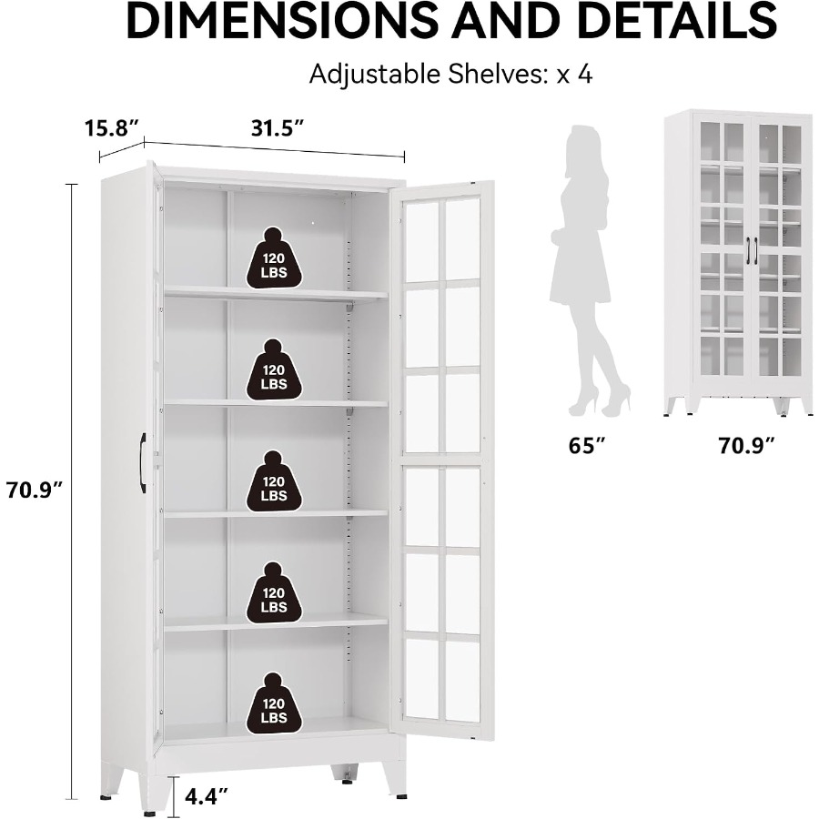 ตู้โชว์ประตูกระจกขนาด 71 นิ้ว  - Glass Cabinet Display บทวิจารณ์และราคา