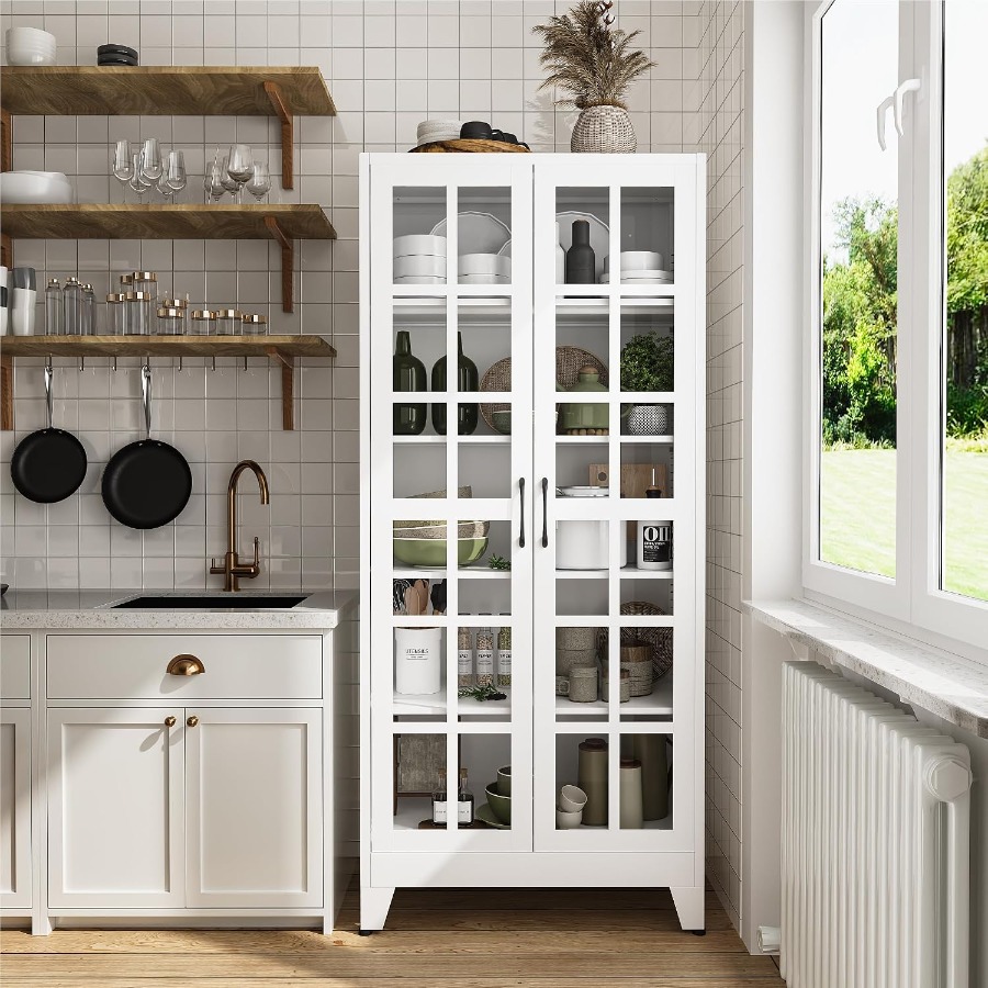 ตู้โชว์ประตูกระจกขนาด 71 นิ้ว  - Glass Cabinet Display บทวิจารณ์และราคา