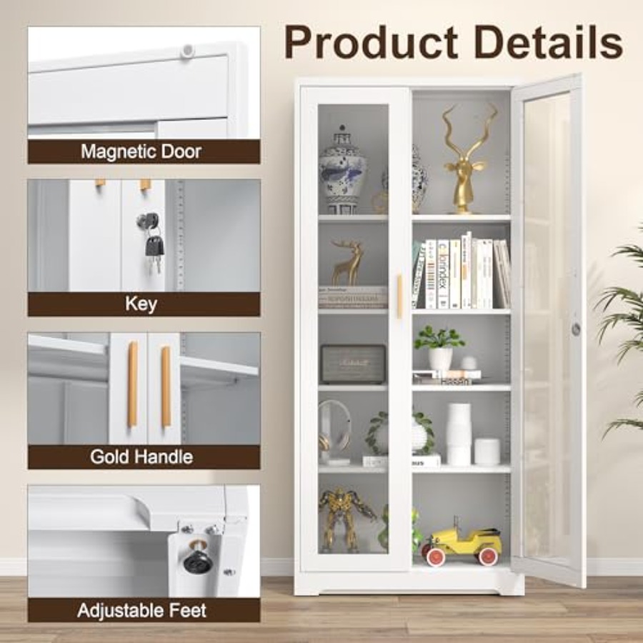 ตู้โชว์ของสะสมสำหรับใช้ในบ้าน  - Glass Cabinet Display บทวิจารณ์และราคา
