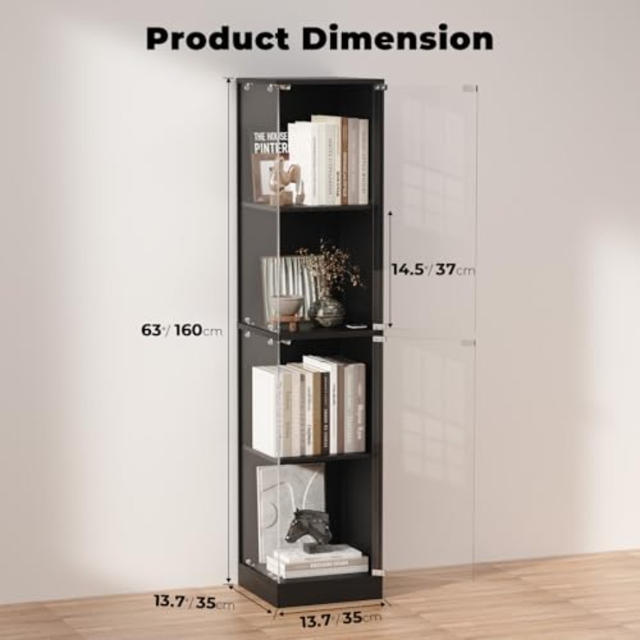 ตู้โชว์มุมพร้อมประตูกระจก ทำจา - Glass Cabinet Display บทวิจารณ์และราคา