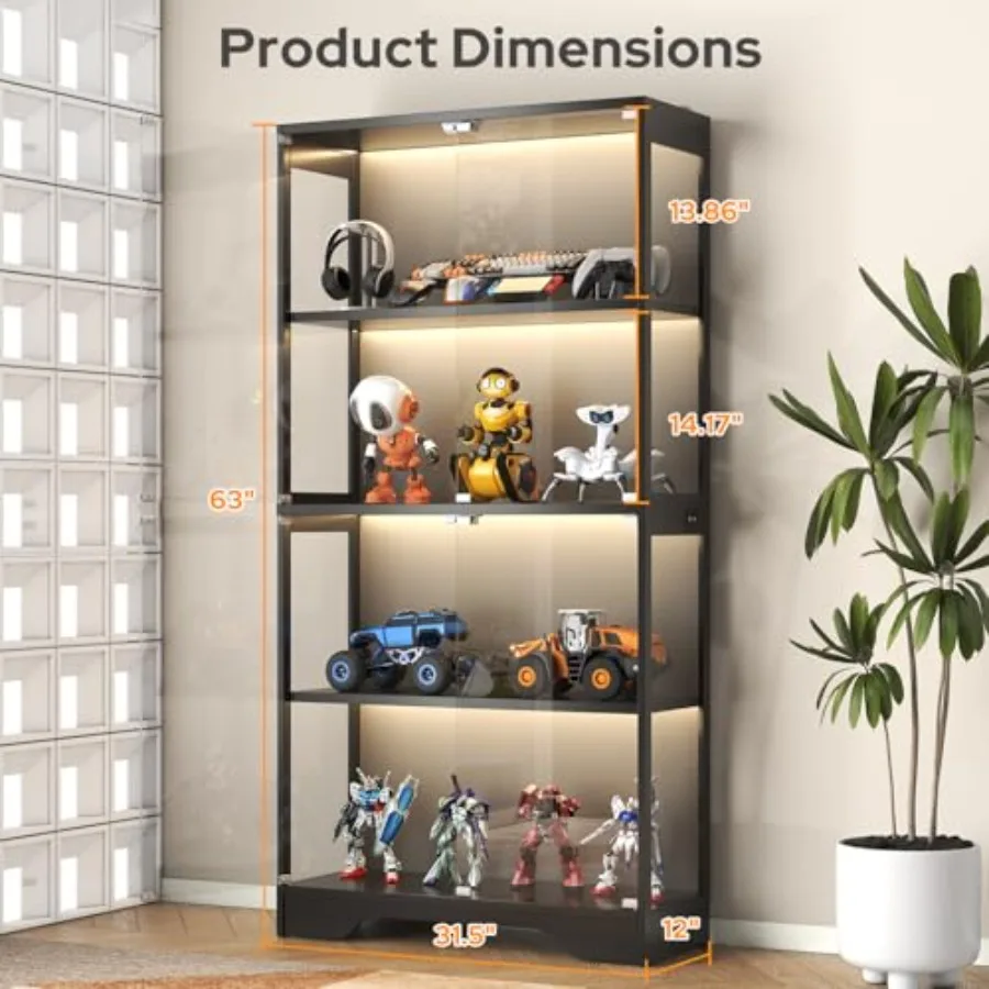 ตู้โชว์พร้อมบานประตูกระจก สำหร - Glass Cabinet Display บทวิจารณ์และราคา