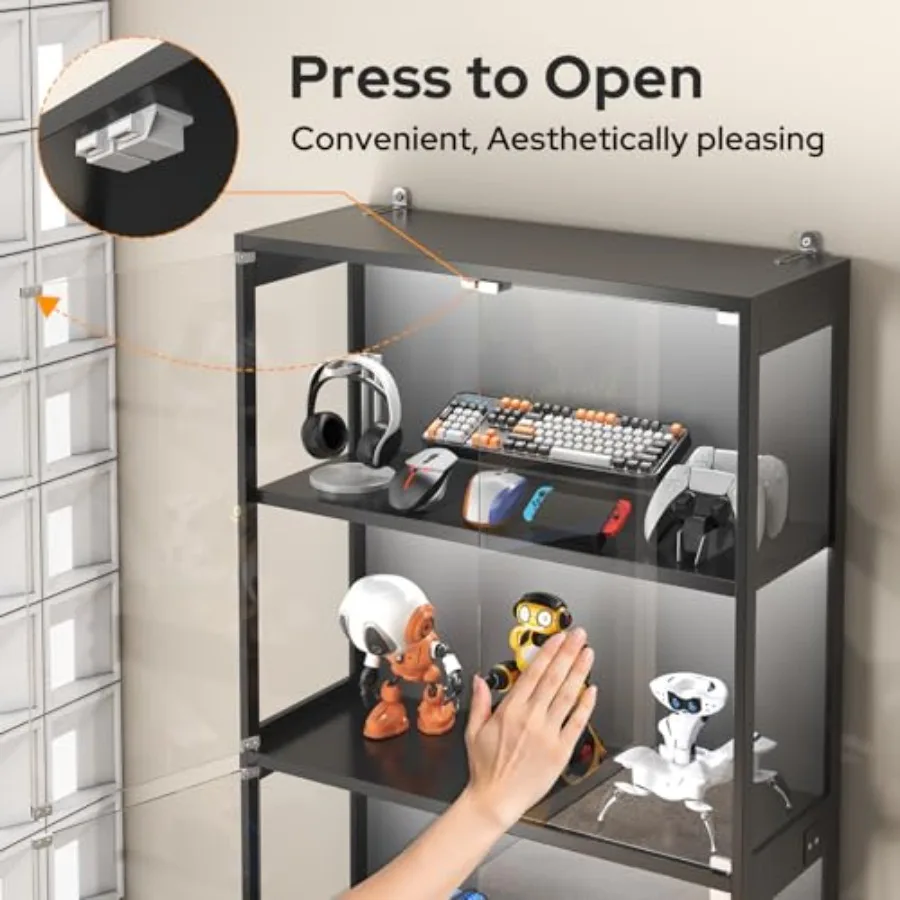 ตู้โชว์พร้อมบานประตูกระจก สำหร - Glass Cabinet Display บทวิจารณ์และราคา