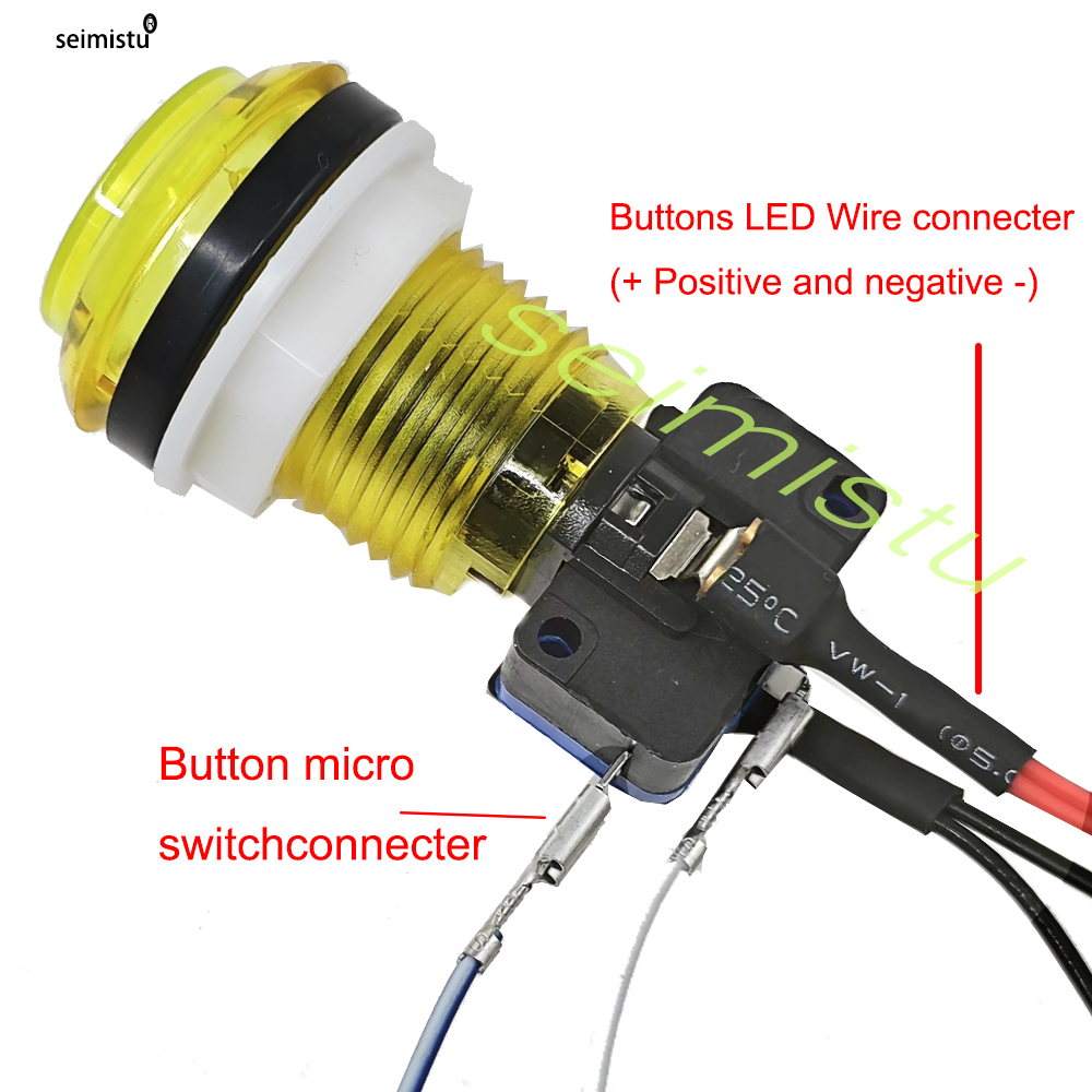 10 pcs LED เกมอาเขต PUSH ปุ่ม  - Arcade Button Pcb บทวิจารณ์และราคา