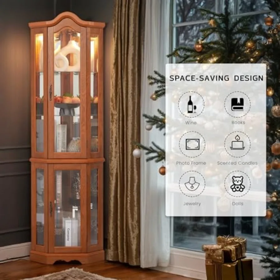 ตู้โชว์มุมสำหรับบาร์และเก็บเคร - Glass Cabinet Display บทวิจารณ์และราคา