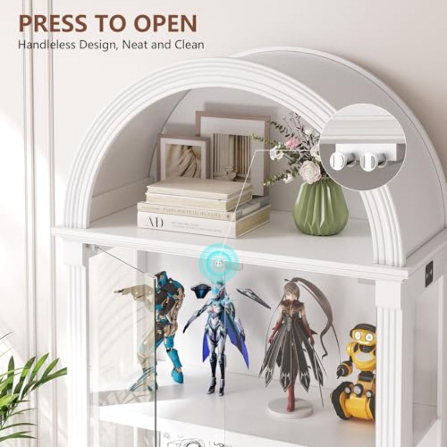 ตู้โชว์ทรงโค้งสำหรับห้องนั่งเล - Glass Cabinet Display บทวิจารณ์และราคา