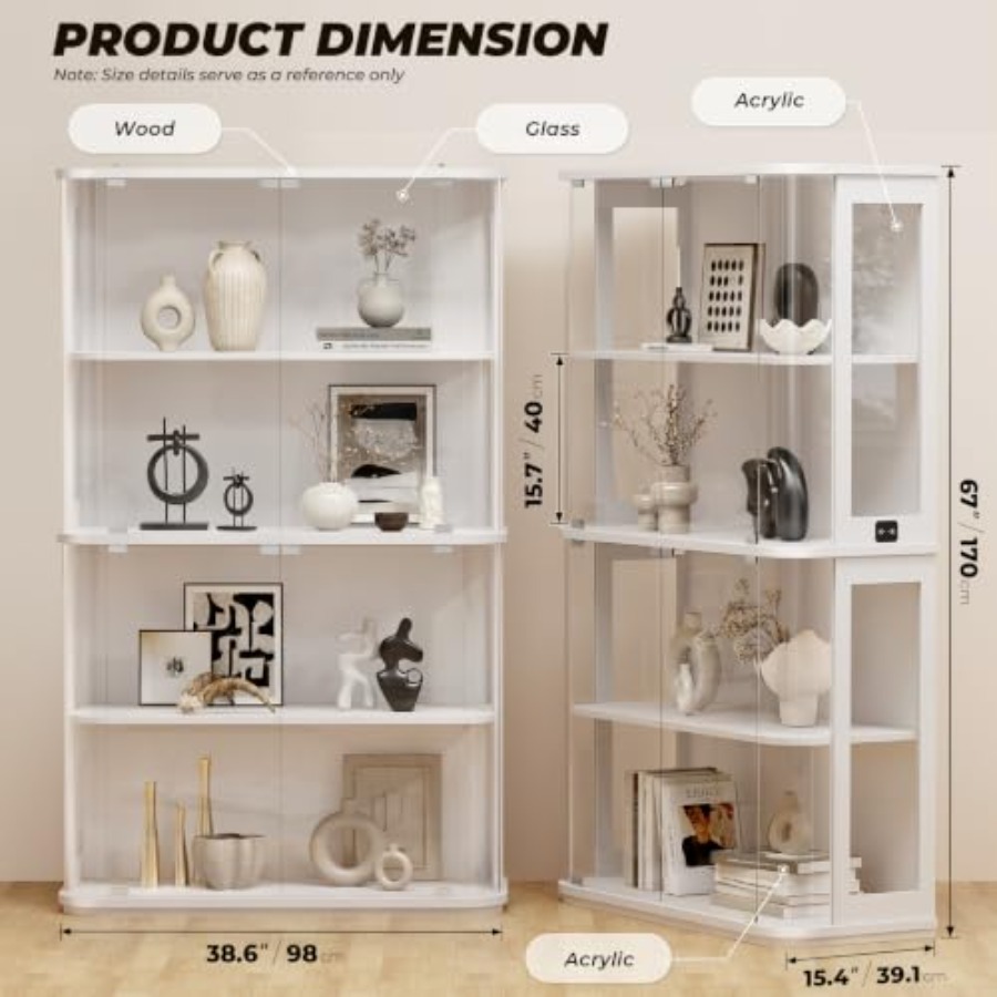 ตู้โชว์ทรงโค้งสำหรับใช้ในร้านค - Glass Cabinet Display บทวิจารณ์และราคา