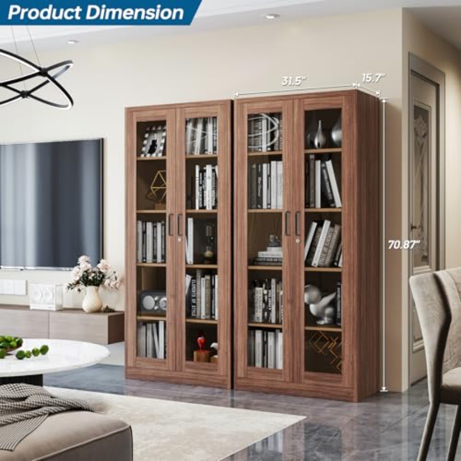 ตู้โชว์พร้อมประตูกระจกสำหรับบ้ - Glass Cabinet Display บทวิจารณ์และราคา