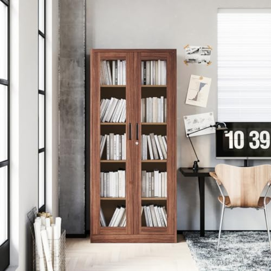 ตู้โชว์พร้อมประตูกระจกสำหรับบ้ - Glass Cabinet Display บทวิจารณ์และราคา