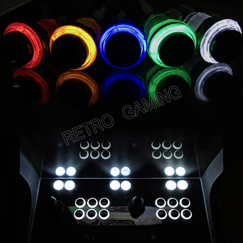 12Pcs 6สี28มม.หลุม5V/12V LED P - Arcade Button Pcb บทวิจารณ์และราคา