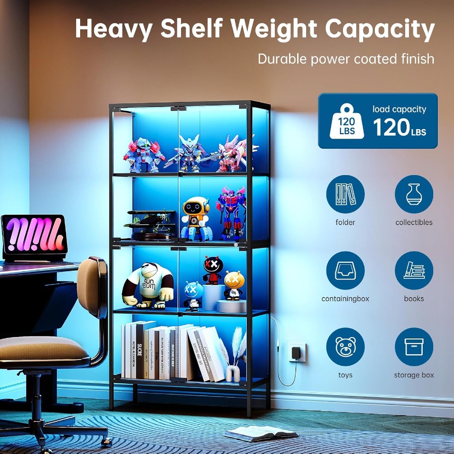 ตู้โชว์กระจกขนาด 65 นิ้ว พร้อม - Glass Cabinet Display บทวิจารณ์และราคา