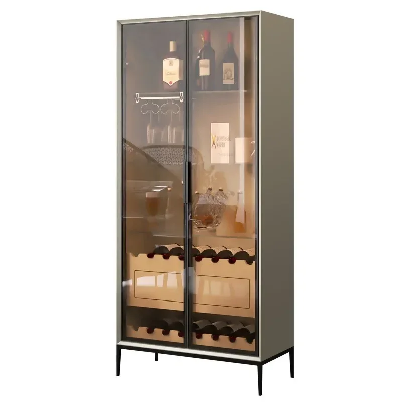 ตู้ไวน์ประตูกระจกสไตล์มินิมอล  - Glass Cabinet Display บทวิจารณ์และราคา