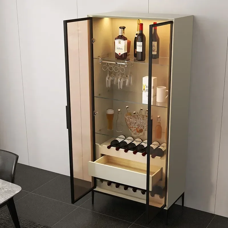 ตู้ไวน์ประตูกระจกสไตล์มินิมอล  - Glass Cabinet Display บทวิจารณ์และราคา